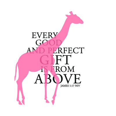 «Perfect Gift Giraffe», reproduction sur toile tendue