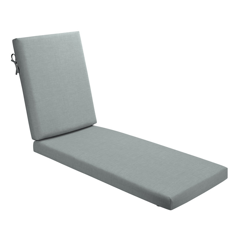 ARDEN Foam Outdoor Chaise Lounge Cushion, 21 x 72, made with ProFoam, Stone Gray Leala