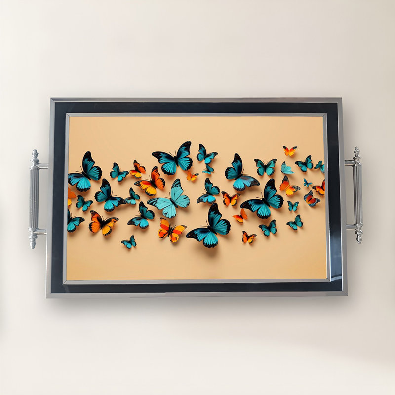 Elegant Glass Tray, 19.7 x 11.4 x 1.4 inches | 100% Durable Glass Construction | Easy to Clean with Damp Cloth | Ideal for Serving, Decorative Display, and Organizing | Stylish Addition to Home Décor