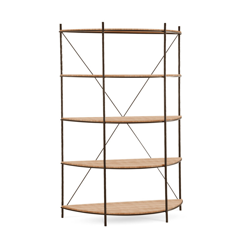Baldwin Solid Wood Bookcase, Marrone Antico, Clear Coat