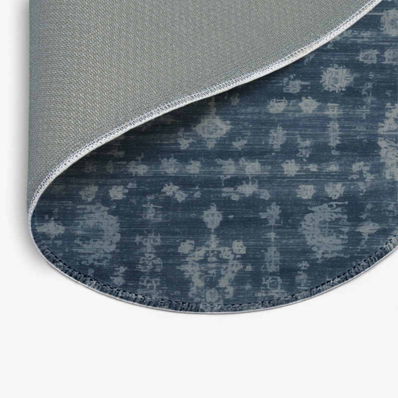 Tapis gris intérieur et extérieur surteint, Rond 5 pi