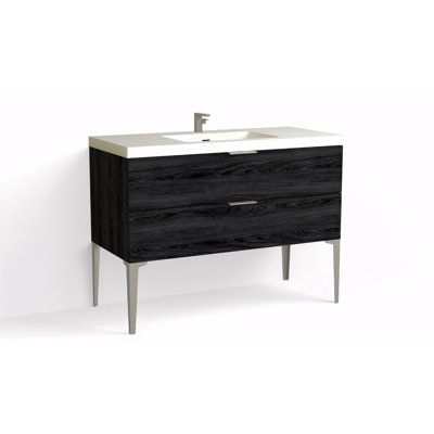 Avila 48" W Freestanding Single Bathroom Vanity with Dean Leg
