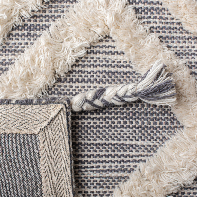 Tapis en laine touffeté à la main Alimatou, Tapis de couloir 2 pi 3 po x 8 pi