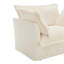 Canapé modulaire à assise profonde en U avec housse à glissière, canapé 3 places avec bordures françaises avec plusieurs grands coussins, canapé modulaire à assise profonde modulaire et confortable pour salon, appartement, crème