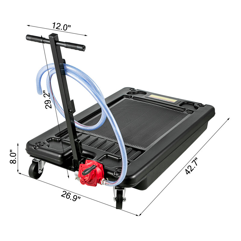 Casserole de vidange d'huile portative avec pompe 64L
