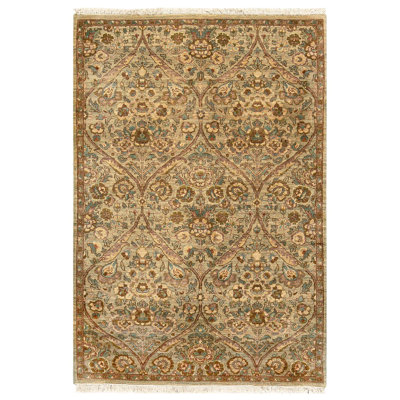 Wool Oriental Area Rug in Brown