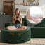 No Assembly Required Corner Sofa, L-Shape Sectional Sofa With 2 Pillows-1426268445