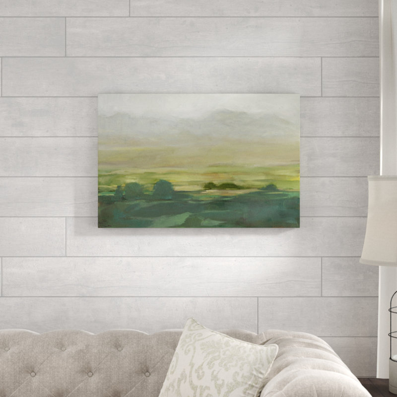 «Misty Valley I» par Ethan Harper, reproduction d'art sur toile tendue, H 20 po x l 30 po