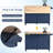 Farmhouse Kitchen Island Set With Drop Leaf And 2 Seatings,Dining Table Set With Storage Cabinet, Drawers And Towel Rack-1120471137