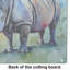 Rhinoceros Glass Cutting Board Large