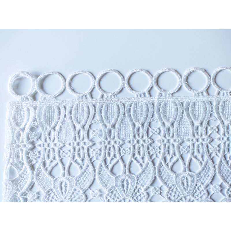 Boxfield Voile Semi Sheer Curtain Single Panel, White, 150cm Width x 183cm Drop