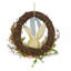 Couronne florale de lapin blanc 16 po The Holiday Aisle®