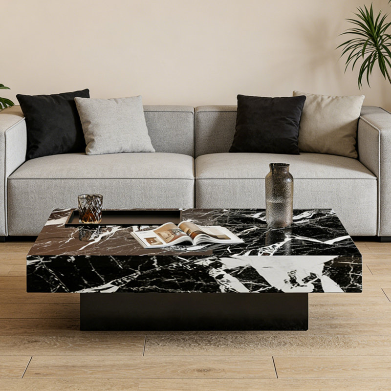 Table basse Luxury, H 11,8 po x L 43,3 po x l 43,3 po