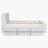 White Waterloo Wood Bed Featuring Bookcase Headboard, Under-Bed Storage Drawers, And Bed-End Storage Unit-420041815