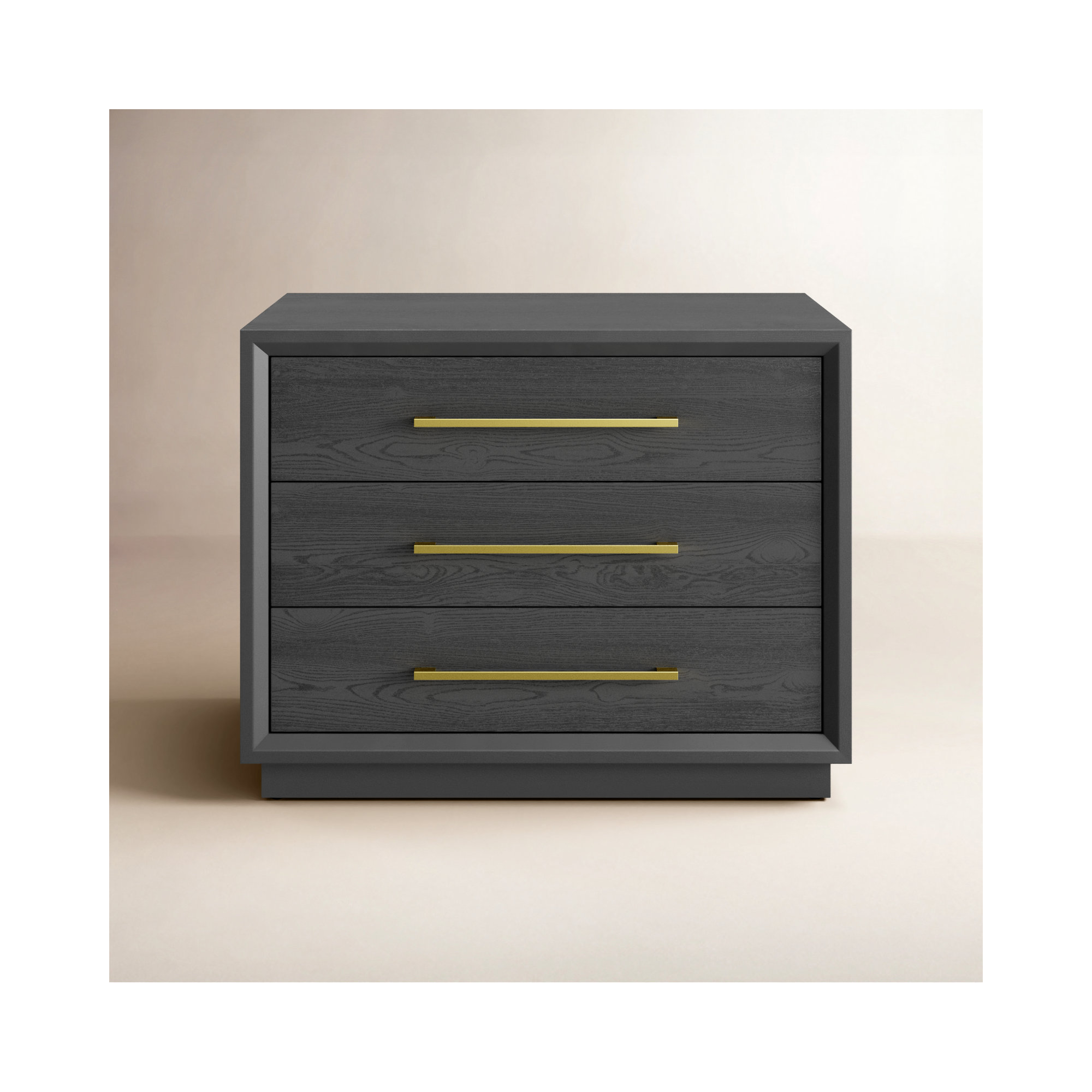 Langley 3 - Drawer Nightstand, Gray