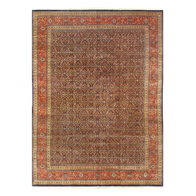 One-of-a-Kind Hand-Knotted Before 1900 Herati Blue/Beige/Brown 12' x 15' Wool Area Rug -  Pasargad NY, 021242