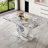 Kimara Modern Marble-vein Finish 60" Rectangular Table with U-shaped Base For Dining And Work-410230935