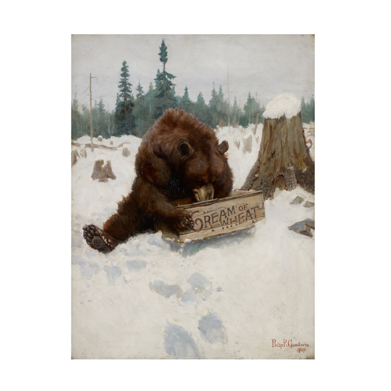 Art sur toile par Philip Russell Goodwin Abear Chance, 1907, H 19 po x l 14 po