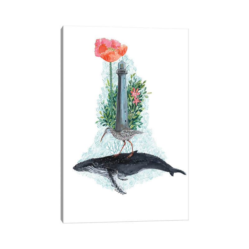 Humpback Whale Dreams by Miri Eshet - Wrapped Canvas Gallery-Wrapped Canvas Giclée, 20.32 cm H x 30.48 cm W
