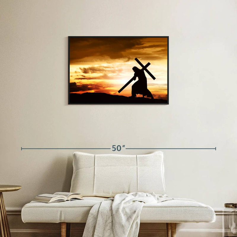 Jésus-Christ, Cadre flottant noir, 31 po x 21 po