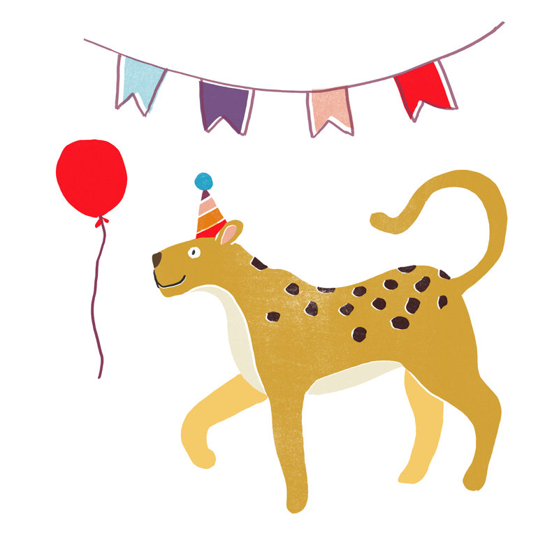 Party Animals IV 1 Piece Wrapped Canvas Wall Art, 91cm H x 91cm W x 3.8cm D