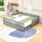 Expandable Wood Platform Bed With Guardrails And Slats-121403375-121403378