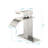 Stainless Steel Bathroom Faucet With Waterfall Spout, Single Handle In Brushed Nickel For Experience Spout Tap, Practical-121629129