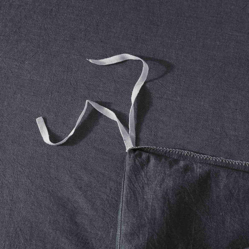 Duvet Cover, Queen Duvet Cover + 2 Shams, Dark Gray