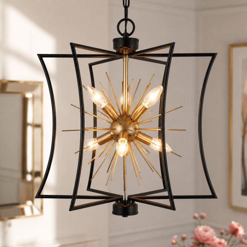 Lustre géométrique Spoutnik à 6 lumières Jankidas