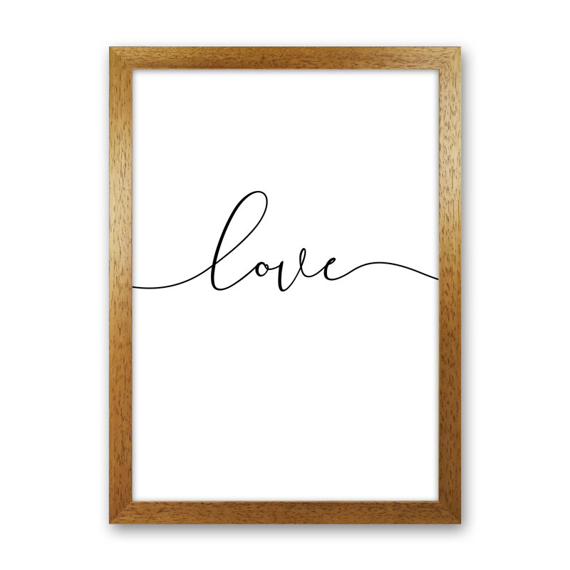 Live - Laugh - Love 3/3 - Print, Brown Framed, 34cm H x 25cm W x 3cm D