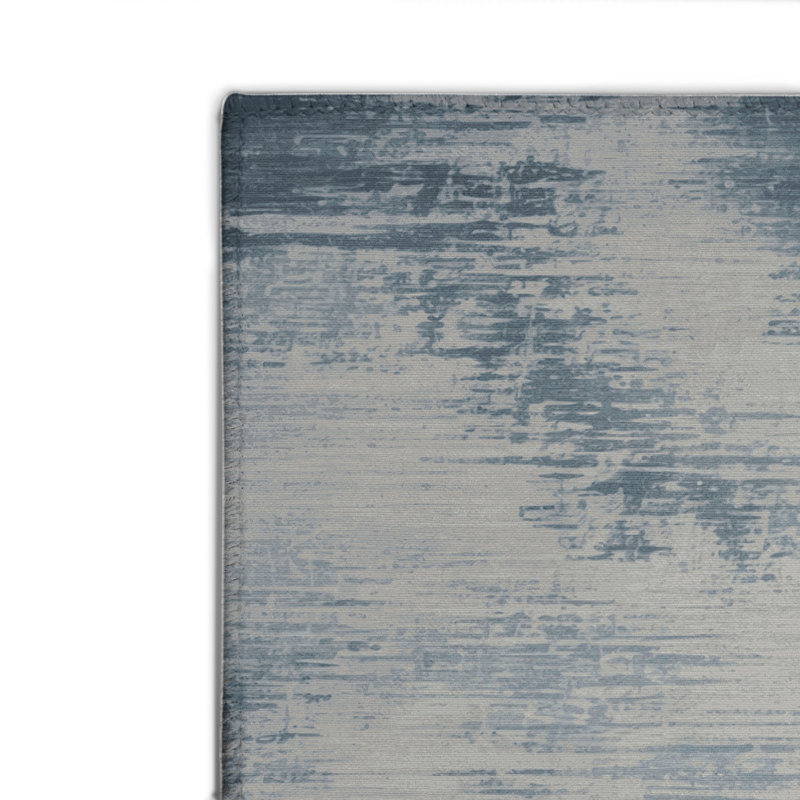 Tapis gris abstrait intérieur et extérieur, Rectangulaire 8 pi x 10 pi