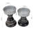 2 Pack Decorative Candle Holders Pedestal Rustic Wood with Galvanized Plate-233730939