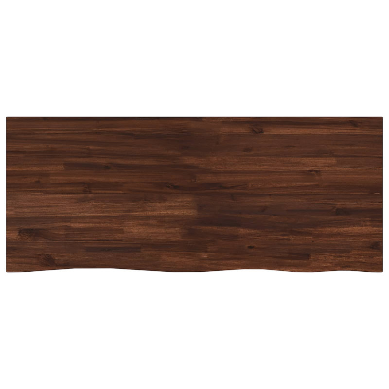 Solid Wood Table Top, 3.5cm H x 100cm W x 40cm D, Dark Brown