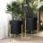 Kasandra 2-Piece Handmade Metal Pot Planter with Gold Stand Set-270949588