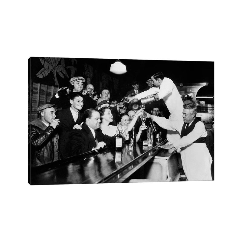 End Of The Prohibition Party - Print on Canvas, No Frame, 101.6 cm H x 66.04 cm W x 1.91 cm D
