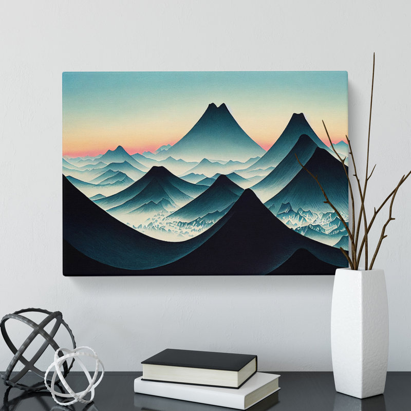 Japanese Mountain Sunrise Vol.3 - Wrapped Canvas, 50cm H x 76cm W x 3cm D