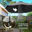 Très grand parasol de patio de 13 pi avec poignée facile à manivelle, évents pour l'extérieur, patio, UPF30 +, gris foncé-2018632304