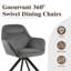 48.5cm H Swivel Upholstered Dining Chairs- Ergonomic Back-1636618577