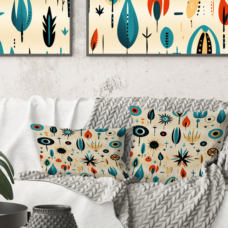 Coussin décoratif à motif géométrique Nomadic Treasures Boho, H 16 po x l 16 po