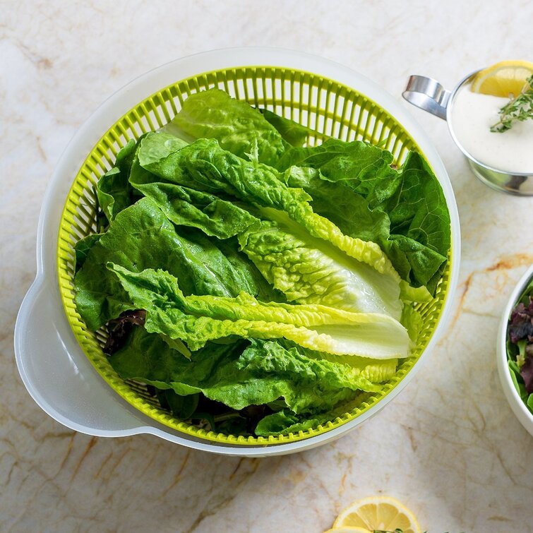 Cucina Green Lettuce Salad Spinner with Salad Bowl. 