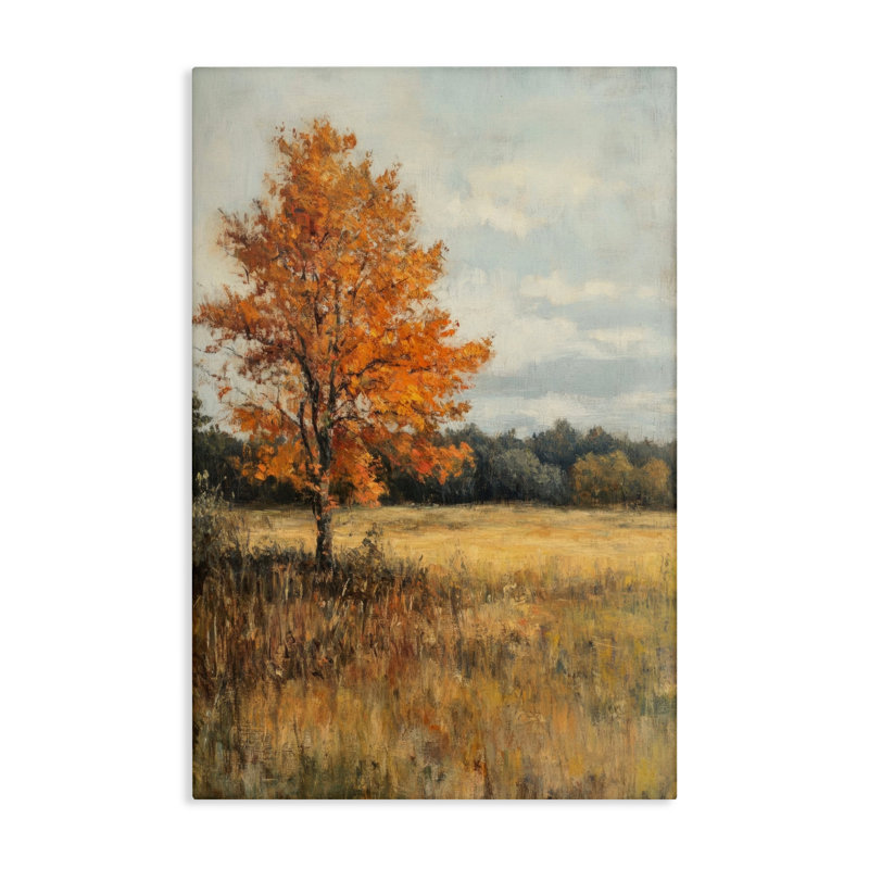 «Orange Tree Landscape Canvas», conception par Petal Prints Design, H 30 po x l 20 po