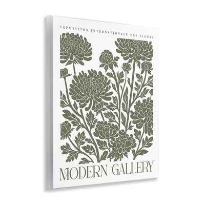 Moss Green Floral Gallery Wall Plaque Art, design by Lettered and Lined