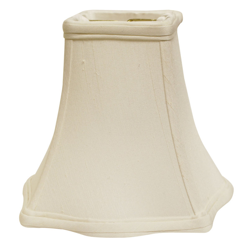 Abat-jour carré en soie blanche Monay Shantung