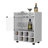 Kitchen Cart, 8-Bottle Rack Bar Cart