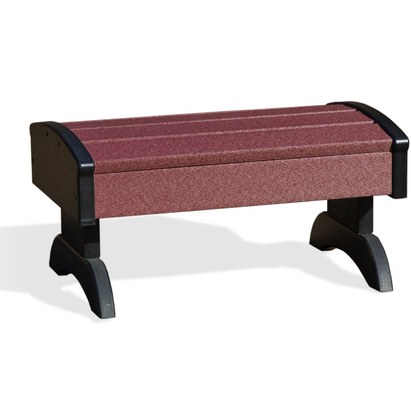 Repose-pieds Aatikah Poly, Bois de cerisier / noir