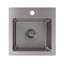 Donner 15" L x 15" W Drop-In Kitchen Sink with Basket Strainer