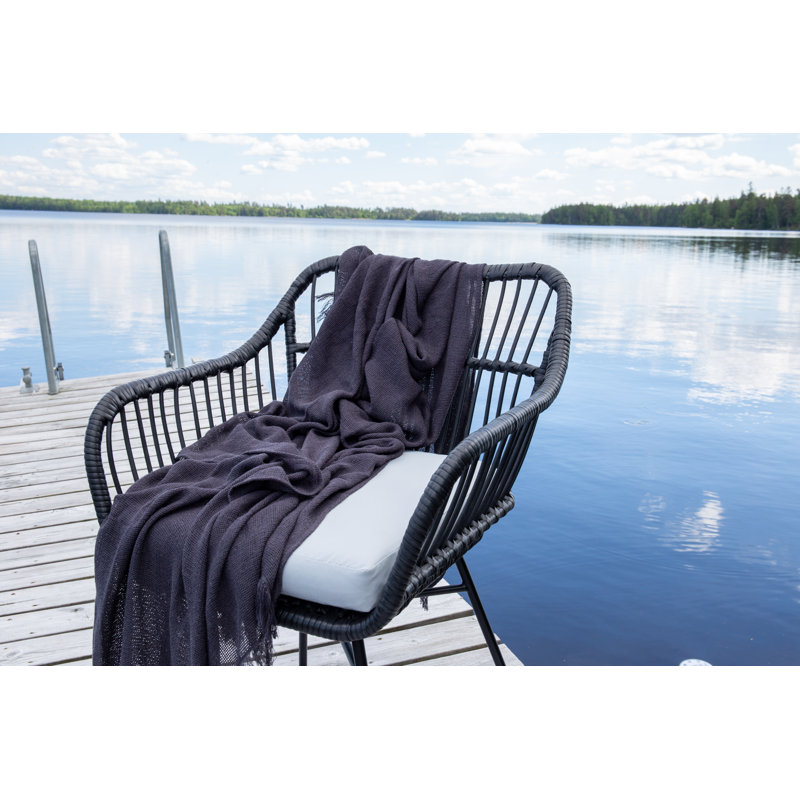 Pomodoro 2 - Person Patio Dining Set with Round Table, Black