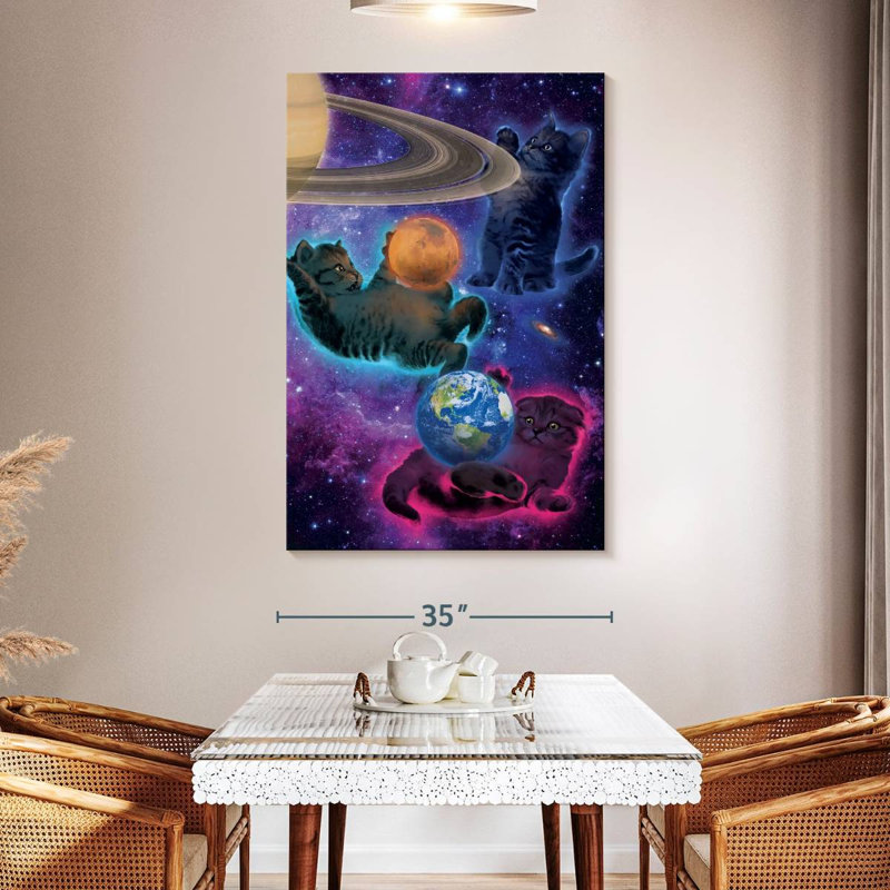 Brampt Cosmic Kittens, 51" H x 34" W