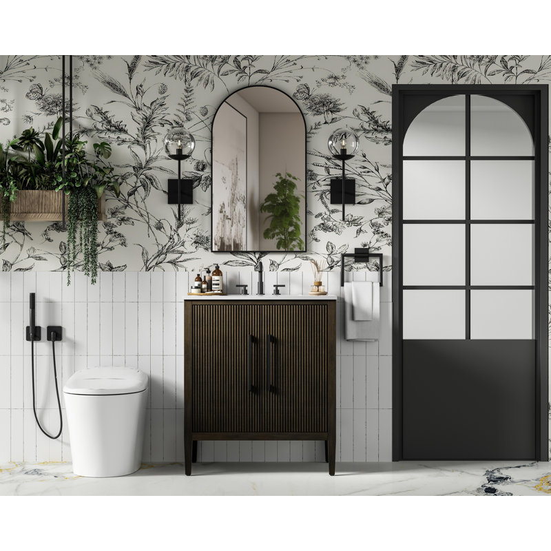 30 inch Single Bathroom Vanity, Chocolate Oak