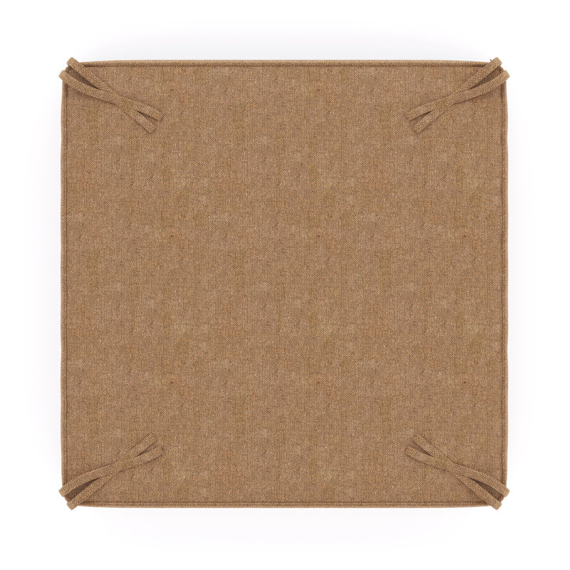 Sunbrella® Outdoor Ottoman Cushion, Canvas Heather Beige Sunbrella® Canvas